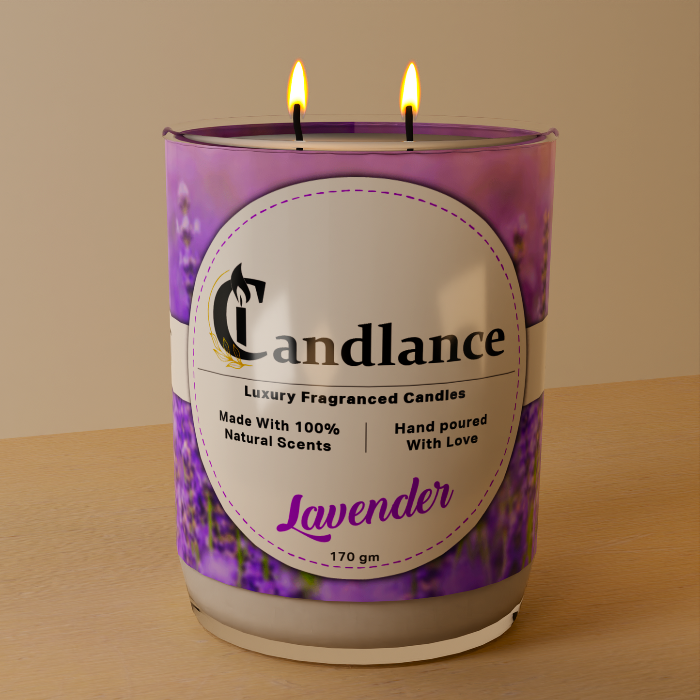 Lavender - Double Wick Scented Candle