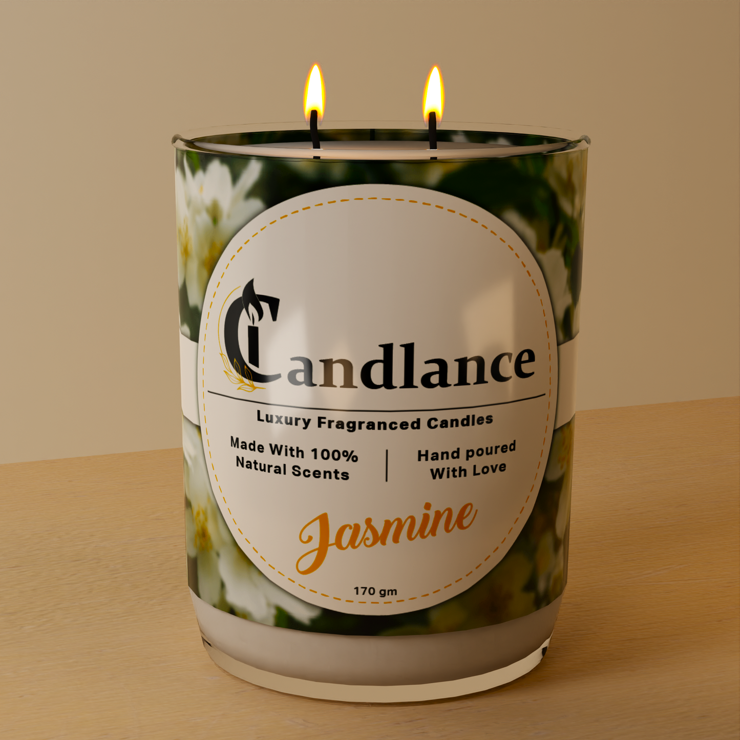 Jasmine - Double Wick Scented Candle