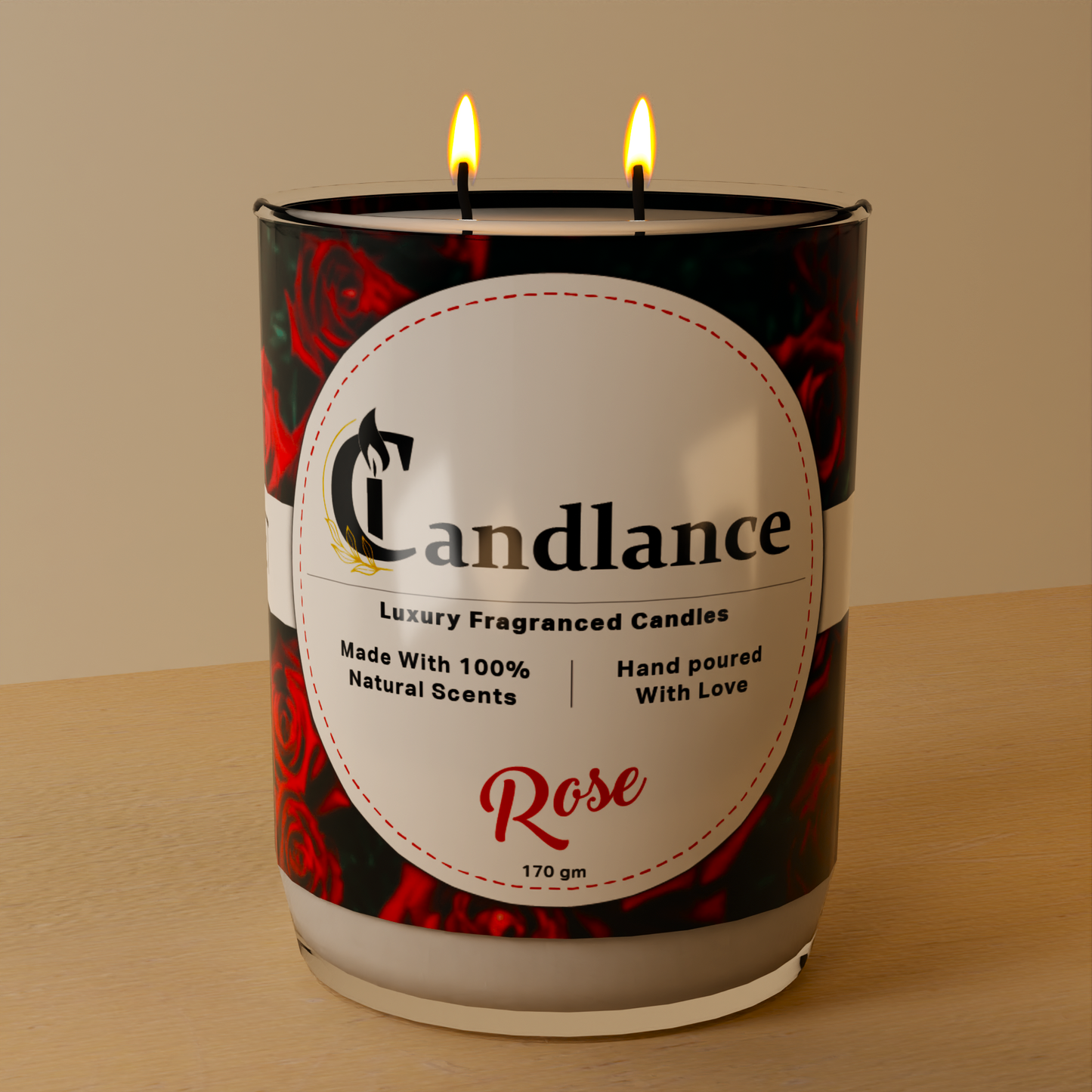 Rose - Double Wick Scented Candle